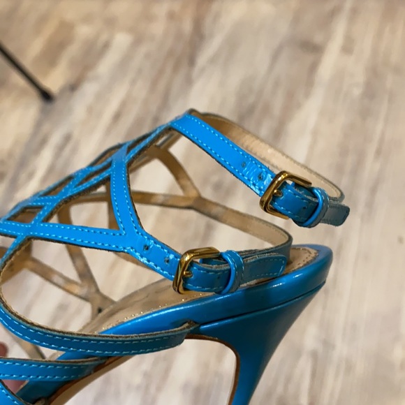 👗HP👗 Sergio Rossi Puzzle Caged Sandals Stiletto Heel Size 36.5 US 6.5